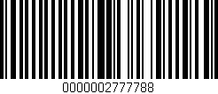 Código de barras (EAN, GTIN, SKU, ISBN): '0000002777788'