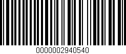 Código de barras (EAN, GTIN, SKU, ISBN): '0000002940540'
