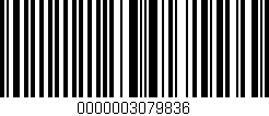 Código de barras (EAN, GTIN, SKU, ISBN): '0000003079836'
