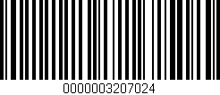 Código de barras (EAN, GTIN, SKU, ISBN): '0000003207024'