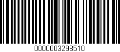 Código de barras (EAN, GTIN, SKU, ISBN): '0000003298510'