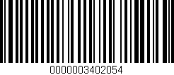 Código de barras (EAN, GTIN, SKU, ISBN): '0000003402054'