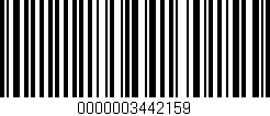 Código de barras (EAN, GTIN, SKU, ISBN): '0000003442159'