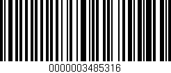Código de barras (EAN, GTIN, SKU, ISBN): '0000003485316'
