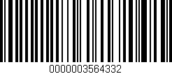 Código de barras (EAN, GTIN, SKU, ISBN): '0000003564332'