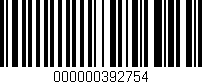 Código de barras (EAN, GTIN, SKU, ISBN): '000000392754'