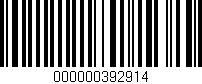 Código de barras (EAN, GTIN, SKU, ISBN): '000000392914'