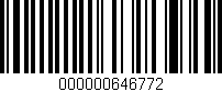 Código de barras (EAN, GTIN, SKU, ISBN): '000000646772'
