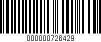 Código de barras (EAN, GTIN, SKU, ISBN): '000000726429'