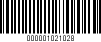 Código de barras (EAN, GTIN, SKU, ISBN): '000001021028'