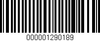 Código de barras (EAN, GTIN, SKU, ISBN): '000001290189'