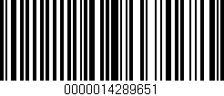 Código de barras (EAN, GTIN, SKU, ISBN): '0000014289651'
