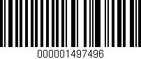 Código de barras (EAN, GTIN, SKU, ISBN): '000001497496'
