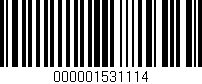 Código de barras (EAN, GTIN, SKU, ISBN): '000001531114'