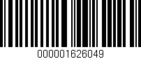 Código de barras (EAN, GTIN, SKU, ISBN): '000001626049'