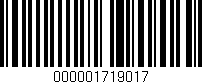 Código de barras (EAN, GTIN, SKU, ISBN): '000001719017'