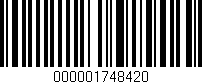Código de barras (EAN, GTIN, SKU, ISBN): '000001748420'