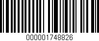 Código de barras (EAN, GTIN, SKU, ISBN): '000001748826'