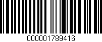 Código de barras (EAN, GTIN, SKU, ISBN): '000001789416'