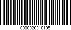 Código de barras (EAN, GTIN, SKU, ISBN): '0000020010195'