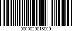 Código de barras (EAN, GTIN, SKU, ISBN): '0000020015909'