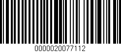 Código de barras (EAN, GTIN, SKU, ISBN): '0000020077112'