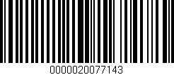 Código de barras (EAN, GTIN, SKU, ISBN): '0000020077143'