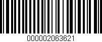 Código de barras (EAN, GTIN, SKU, ISBN): '000002063621'