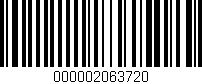 Código de barras (EAN, GTIN, SKU, ISBN): '000002063720'