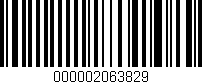 Código de barras (EAN, GTIN, SKU, ISBN): '000002063829'