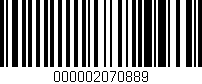 Código de barras (EAN, GTIN, SKU, ISBN): '000002070889'