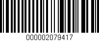 Código de barras (EAN, GTIN, SKU, ISBN): '000002079417'