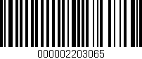 Código de barras (EAN, GTIN, SKU, ISBN): '000002203065'