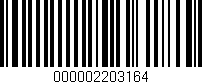 Código de barras (EAN, GTIN, SKU, ISBN): '000002203164'