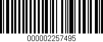 Código de barras (EAN, GTIN, SKU, ISBN): '000002257495'