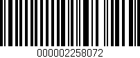 Código de barras (EAN, GTIN, SKU, ISBN): '000002258072'