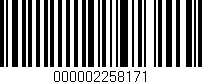 Código de barras (EAN, GTIN, SKU, ISBN): '000002258171'