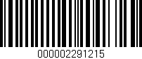 Código de barras (EAN, GTIN, SKU, ISBN): '000002291215'