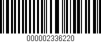 Código de barras (EAN, GTIN, SKU, ISBN): '000002336220'