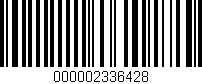 Código de barras (EAN, GTIN, SKU, ISBN): '000002336428'