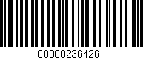 Código de barras (EAN, GTIN, SKU, ISBN): '000002364261'