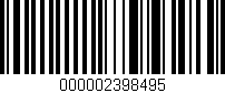 Código de barras (EAN, GTIN, SKU, ISBN): '000002398495'