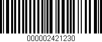 Código de barras (EAN, GTIN, SKU, ISBN): '000002421230'