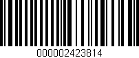 Código de barras (EAN, GTIN, SKU, ISBN): '000002423814'