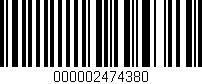 Código de barras (EAN, GTIN, SKU, ISBN): '000002474380'