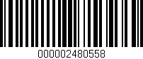 Código de barras (EAN, GTIN, SKU, ISBN): '000002480558'