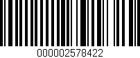 Código de barras (EAN, GTIN, SKU, ISBN): '000002578422'