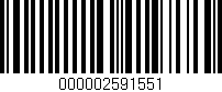 Código de barras (EAN, GTIN, SKU, ISBN): '000002591551'