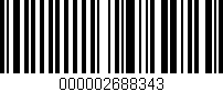 Código de barras (EAN, GTIN, SKU, ISBN): '000002688343'