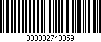 Código de barras (EAN, GTIN, SKU, ISBN): '000002743059'